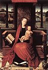 Virgin Canvas Paintings - Virgin and Child Enthroned
